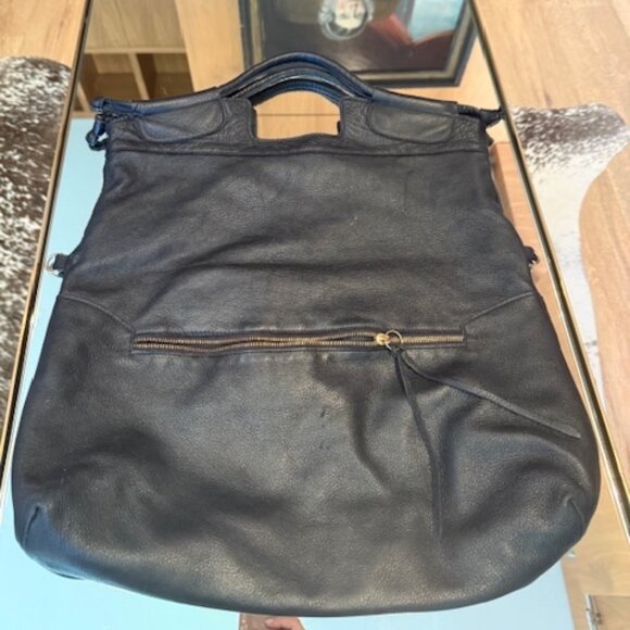 Pre-Loved Black Leather Foley + Corinna Top Handle Tote - Picture 6 of 9